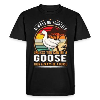 Geese Goose Breeder Goose - Men's Premium Organic T-Shirt - black - Front - Nico (187cm)