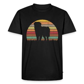 Leonberger Rétro - T-shirt Premium bio Homme - noir - Devant - Nico (187cm)