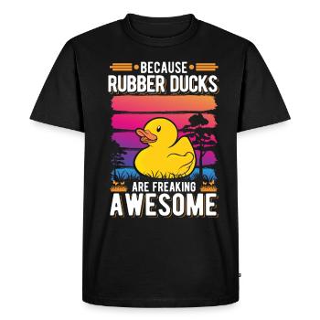 Rubber Duck Gift Rubber Duck Rubber Duck - Men's Premium Organic T-Shirt - black - Front - Nico (187cm)