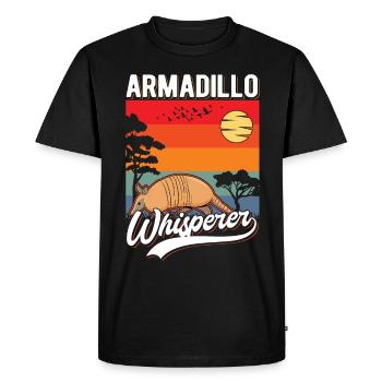 Gürteltier Flüsterer Armadillo Whisperer - T-shirt Premium bio Homme - noir - Devant - Nico (187cm)