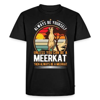 Suricate Cadeau Suricate Suricate - T-shirt Premium bio Homme - noir - Devant - Nico (187cm)