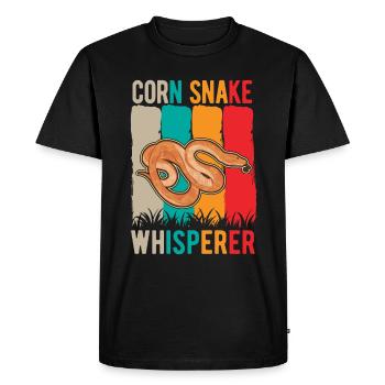 Kornnatter Flüsterer Serpent de maïs Chuchoteur - T-shirt Premium bio Homme - noir - Devant - Nico (187cm)