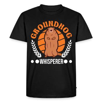 Murmeltier Flüsterer Marmotte Chuchoteur - T-shirt Premium bio Homme - noir - Devant - Nico (187cm)