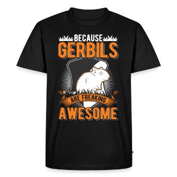 Gerbil Gift Racing Rat Germesau - Men's Premium Organic T-Shirt - black - Front - Nico (187cm)