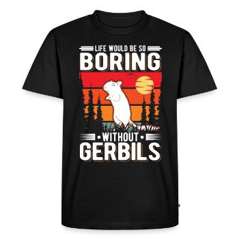 Gerbil Gift Racing Rat Germesau - Men's Premium Organic T-Shirt - black - Front - Nico (187cm)