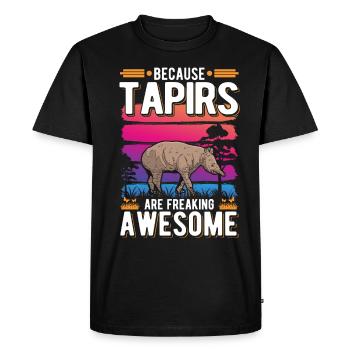 Parce que les Tapirs sont impressionnants - T-shirt Premium bio Homme - noir - Devant - Nico (187cm)