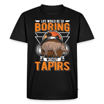 La vie serait si ennuyeuse sans Tapirs - T-shirt Premium bio Homme - noir - Devant - Nico (187cm)