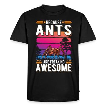 Fourmis Fourmis Ferme fourmilière Fourmis de feu - T-shirt Premium bio Homme - noir - Devant - Nico (187cm)