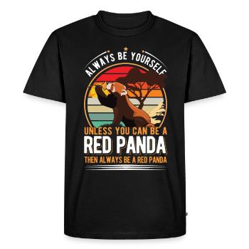 Panda Rouge Cadeau Panda Rouge - T-shirt Premium bio Homme - noir - Devant - Nico (187cm)