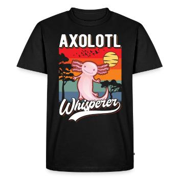 Axolotl Whisperer Axolotl Whisperer Tail Lurch - Men's Premium Organic T-Shirt - black - Front - Nico (187cm)