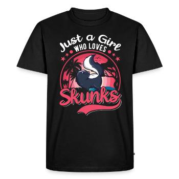 Skunk Girl Skunk - Men's Premium Organic T-Shirt - black - Front - Nico (187cm)