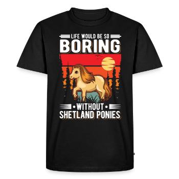 Shetland Pony Shetland Pony Shetty - Men's Premium Organic T-Shirt - black - Front - Nico (187cm)