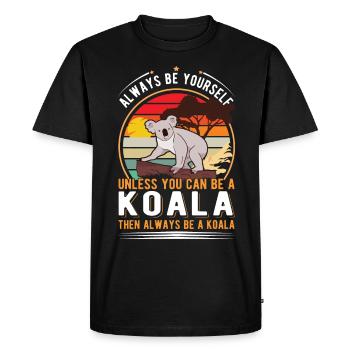 Koala Koala Ours - T-shirt Premium bio Homme - noir - Devant - Nico (187cm)