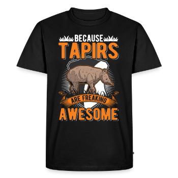 Parce que les Tapirs sont impressionnants - T-shirt Premium bio Homme - noir - Devant - Nico (187cm)