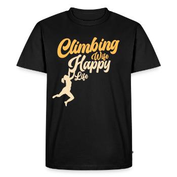 Escalade Escalade Grimpeurs Bloc Alpinistes - T-shirt Premium bio Homme - noir - Devant - Nico (187cm)