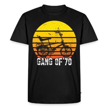 Bonanzarad Bonanza Bike Hipster Birthday 1970 - Men's Premium Organic T-Shirt - black - Front - Nico (187cm)