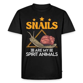 d’escargot Animal Vignoble Escargots - T-shirt Premium bio Homme - noir - Devant - Nico (187cm)