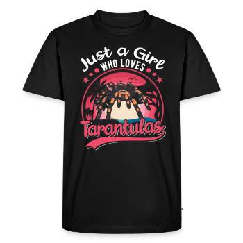 Tarantel Mädchen Tarantula Fille - T-shirt Premium bio Homme - noir - Devant - Nico (187cm)