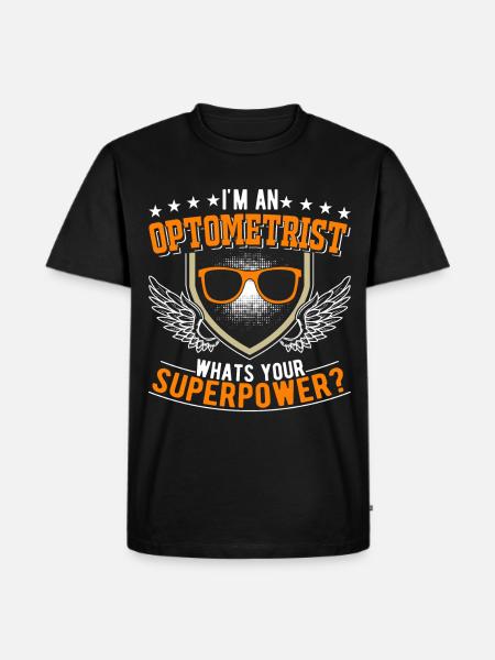 Optiker Superkraft Augenoptiker - Männer Premium Bio T-Shirt - Schwarz