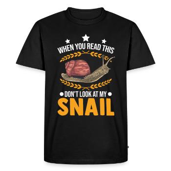 Cadeau d’escargot Vignoble Escargot - T-shirt Premium bio Homme - noir - Devant - Nico (187cm)