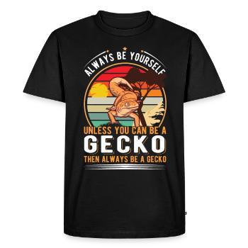 Soyez toujours vous-même À moins que vous ne puissiez être un Gecko - T-shirt Premium bio Homme - noir - Devant - Nico (187cm)
