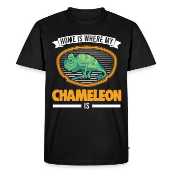 Chameleon Home Chameleon - Men's Premium Organic T-Shirt - black - Front - Nico (187cm)