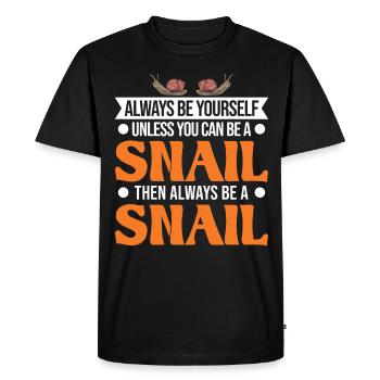 Cadeau d’escargot Vignoble Escargot - T-shirt Premium bio Homme - noir - Devant - Nico (187cm)