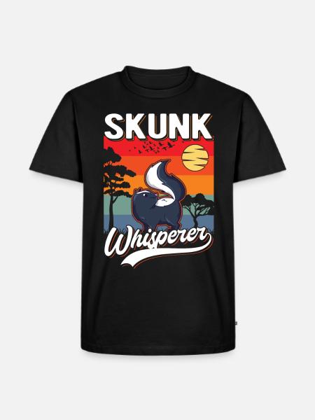 Stinktier Flüsterer Skunk Whisperer - Männer Premium Bio T-Shirt - Schwarz