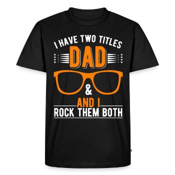 Opticien Père Opticien Papa - T-shirt Premium bio Homme - noir - Devant - Nico (187cm)