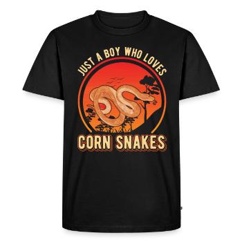 Corn Snake Young Corn Snake - Men's Premium Organic T-Shirt - black - Front - Nico (187cm)
