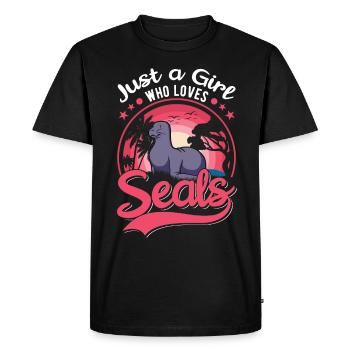 Seal Girls - T-shirt Premium bio Homme - noir - Devant - Nico (187cm)