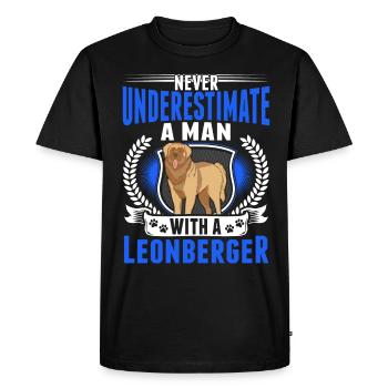 Leonberger Mann - T-shirt Premium bio Homme - noir - Devant - Nico (187cm)
