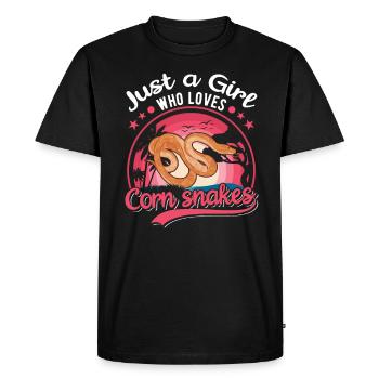 Corn Snake Fille Corn Snake - T-shirt Premium bio Homme - noir - Devant - Nico (187cm)