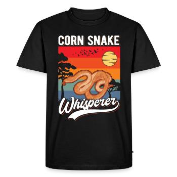 Kornnatter Flüsterer Serpent de maïs Chuchoteur - T-shirt Premium bio Homme - noir - Devant - Nico (187cm)