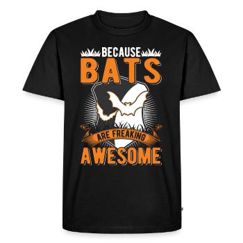 Parce que les chauves-souris sont des chauves-souris géniales - T-shirt Premium bio Homme - noir - Devant - Nico (187cm)