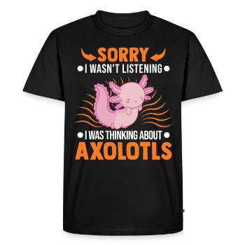 Axolotl Gift Tail Lurch Axolotl - Men's Premium Organic T-Shirt - black - Front - Nico (187cm)