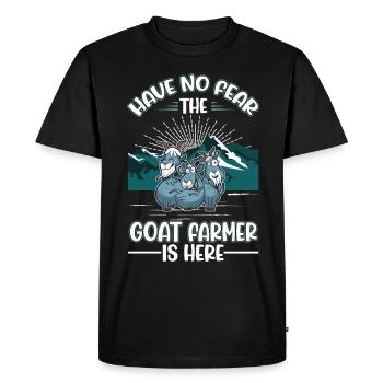 Goat Farmer Goat Farm Goat Goat - Men's Premium Organic T-Shirt - black - Front - Nico (187cm)