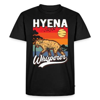 Hyène chuchotant Aardwolf Hyène - T-shirt Premium bio Homme - noir - Devant - Nico (187cm)