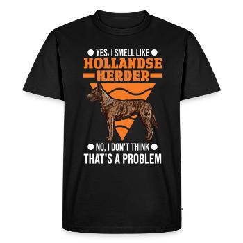 Hollandse Herder Hollandse Herderdshond - T-shirt Premium bio Homme - noir - Devant - Nico (187cm)