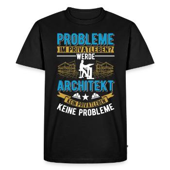 Architect Gift Interior Designer Architecture - Men's Premium Organic T-Shirt - black - Front - Nico (187cm)