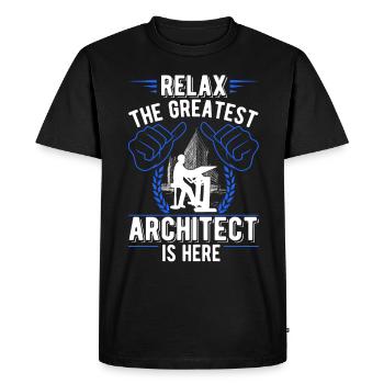 Détendez-vous Le plus grand architecte est ici Architekt - T-shirt Premium bio Homme - noir - Devant - Nico (187cm)