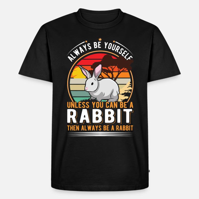 Rabbit Rabbit Rabbit Rabbit - Men's Premium Organic T-Shirt - black