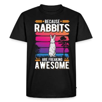 Rabbit Gift Rabbit Rabbit - Men's Premium Organic T-Shirt - black - Front - Nico (187cm)