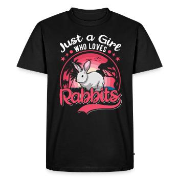 Lapin Lapin Lapin Lapin - T-shirt Premium bio Homme - noir - Devant - Nico (187cm)