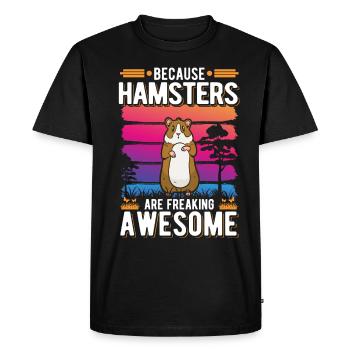 Hamster Cadeau Hamster Doré Hamster Nain Hamster - T-shirt Premium bio Homme - noir - Devant - Nico (187cm)