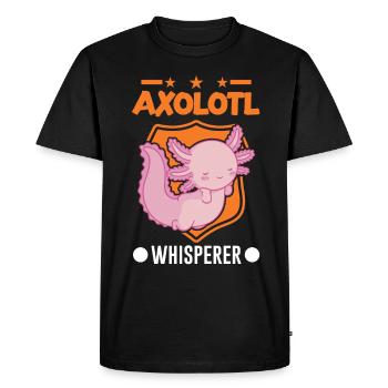 Axolotl Flüsterer Axolotl Whisperer - T-shirt Premium bio Homme - noir - Devant - Nico (187cm)
