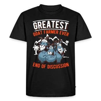 Le plus grand éleveur de chèvres Chèvre de ferme de chèvre - T-shirt Premium bio Homme - noir - Devant - Nico (187cm)