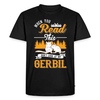 Gerbil Gift Racing Rat Germesau - Men's Premium Organic T-Shirt - black - Front - Nico (187cm)