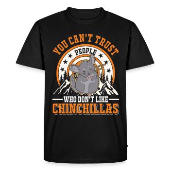 Chinchilla Gift Woolly Mouse Short-tailed Chinchilla - Men's Premium Organic T-Shirt - black - Front - Nico (187cm)