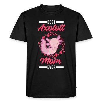 Best Axolotl Mom Ever Axolotl Mama - Männer Premium Bio T-Shirt - Schwarz - Vorne - Nico (187cm)